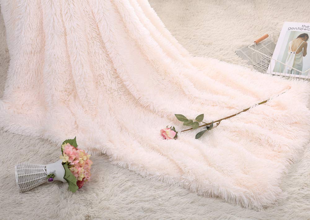 Joiedomi Kuscheldecke Weiß 152x203cm - Flauschige Fleece Decke