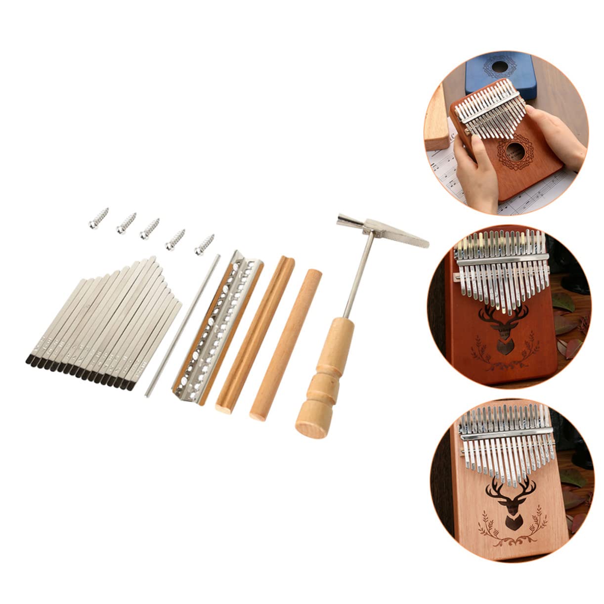 Levemolo Kalimba Saddle Key Set Thumb Piano Key Kit Metal Instrument Accessories