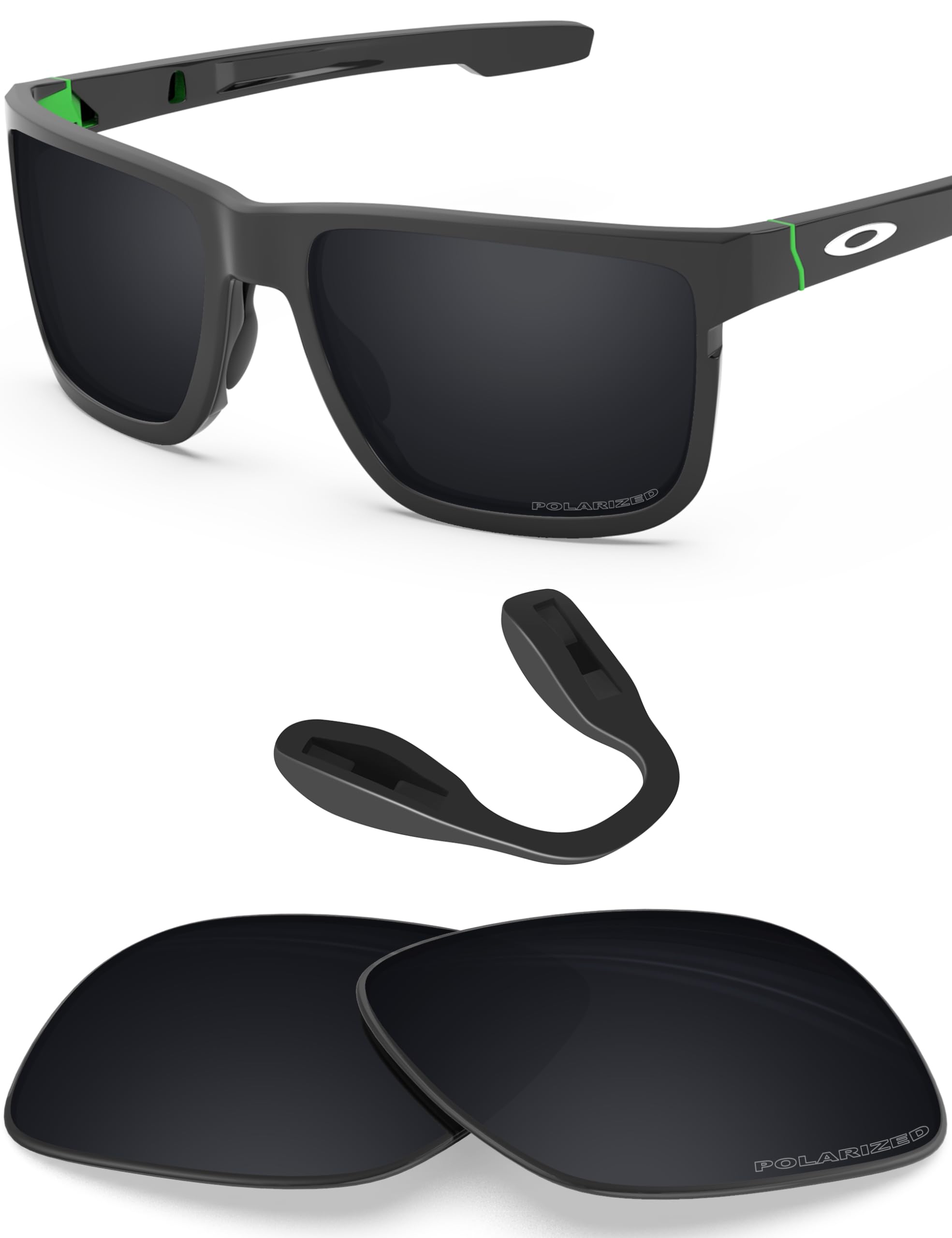 BLAZERBUCK Lenti polarizzate anti-sale e nasello per occhiali da sole Oakley Crossrange OO9361/Crossrange Asian Fit OO9371