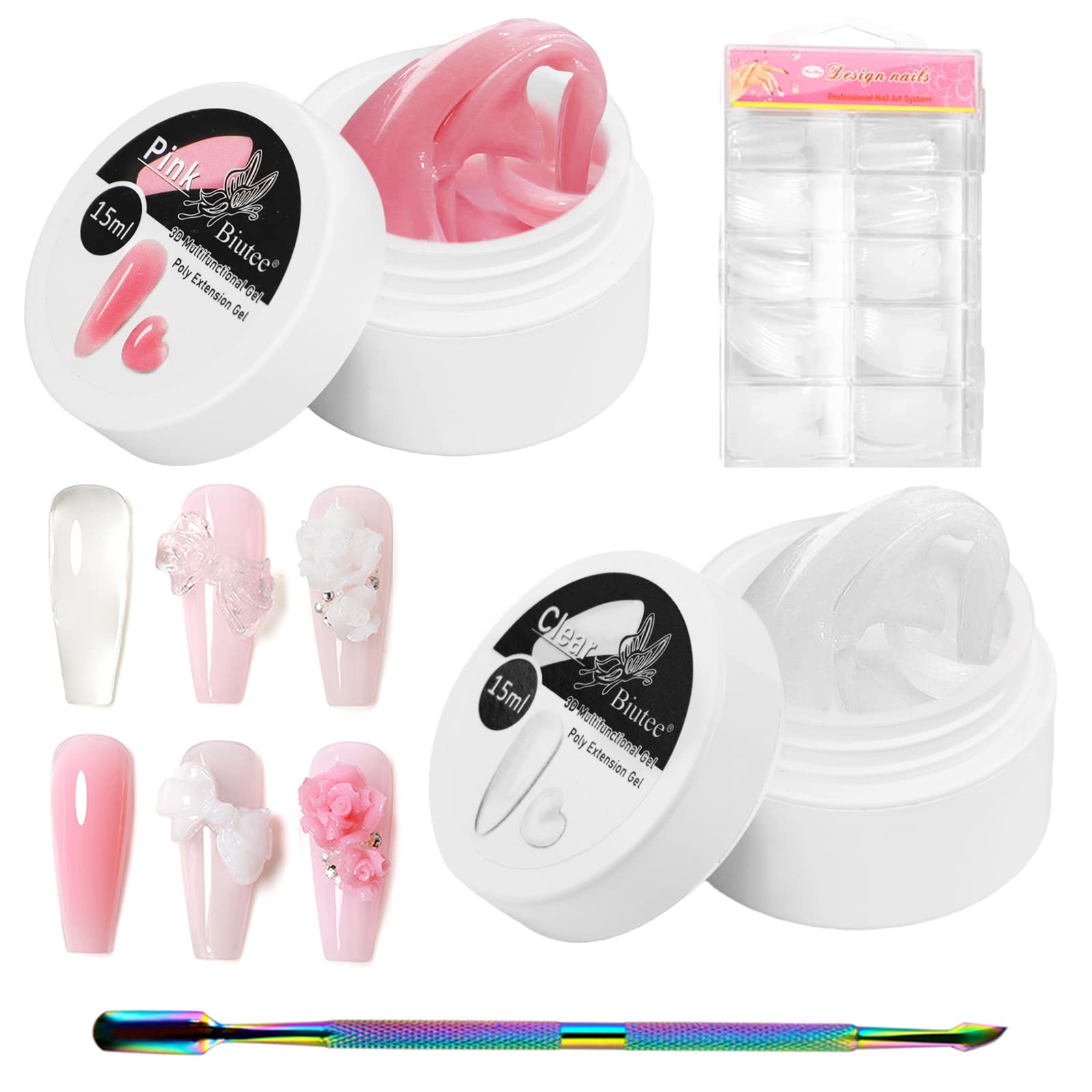 フルーリアネイルキット長さだし3Dアート単品OK