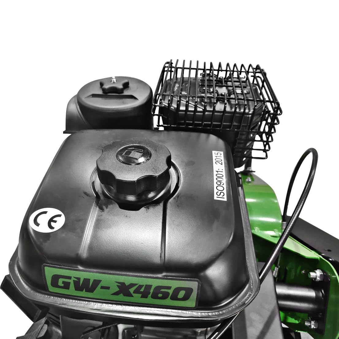 Grünwelt GW-X460 mulczer bijakowy z elektrycznym rozrusznikiem, mulczem, kosiarką do trawy, mulczerem łąkowym, kosiarka (bez przekładni i oleju silnikowego)