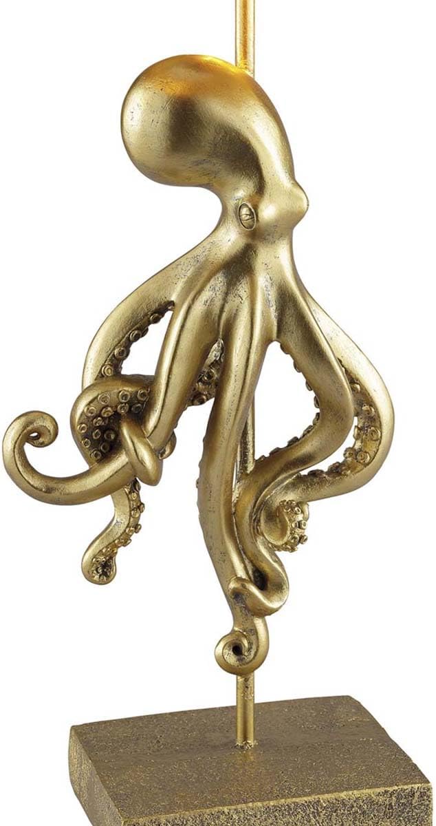 BLACK FOREST DECOR Shining Sea Octopus Table Lamp, Resin, Accent Lighting, 26" H x 12" W x 12" D