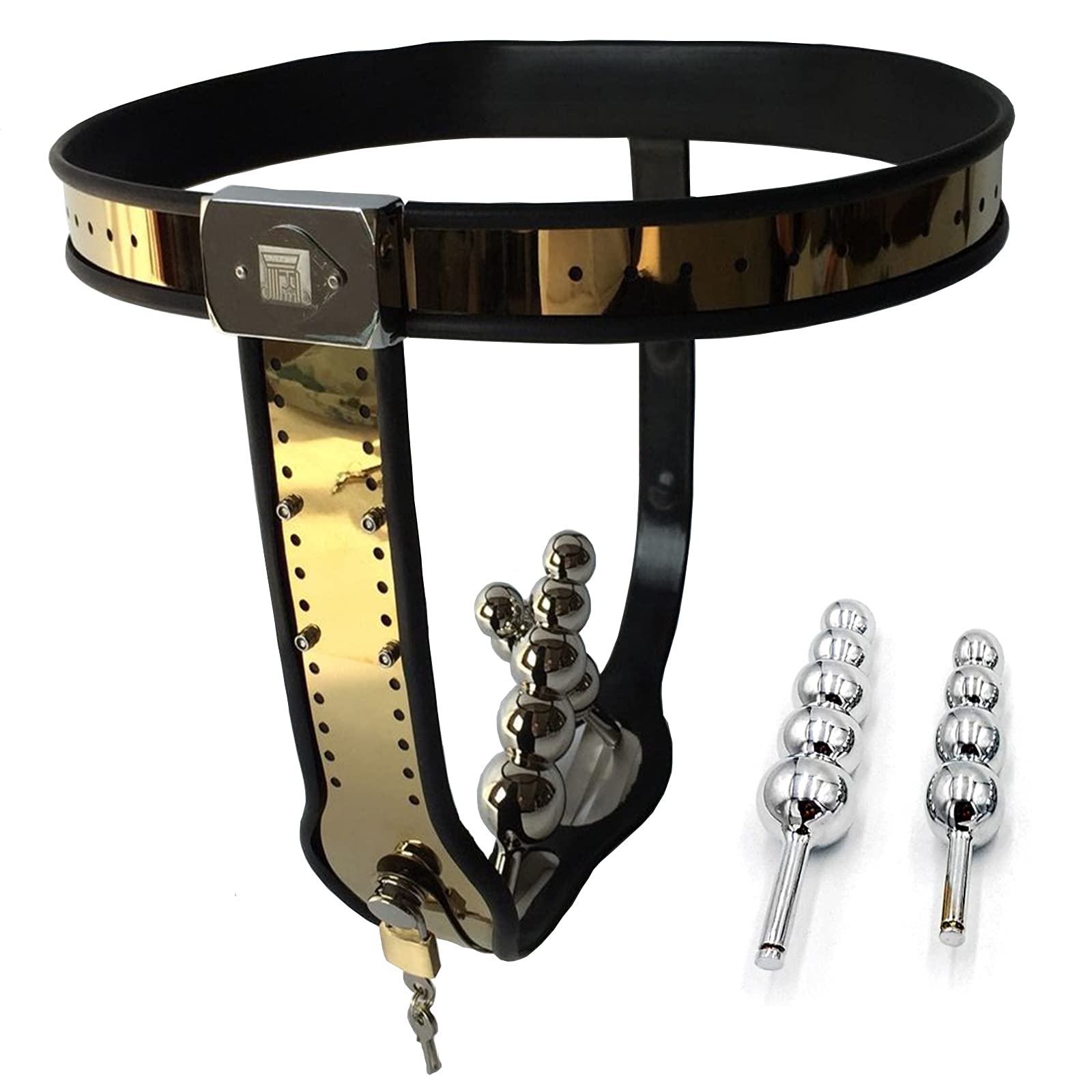 Cintura Di Castità Per Donna Materiale in Acciaio Inossidabile 304 Con Spina Vaginale E Plug Anale 9 Taglie Tra Cui Scegliere Tra Schiavi Fetish Costumi Erotici Giocattoli Erotici Per Donne,140/150cm