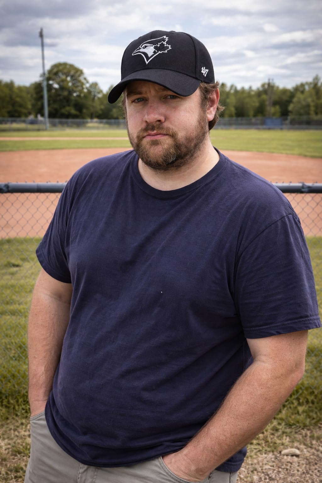 47 MLB Toronto Blue Jays MVP Adjustable Baseball Cap – Structured Wool Blend Hat, Curved Brim, Velcro Strap, One Size Fits Most – Black - 5