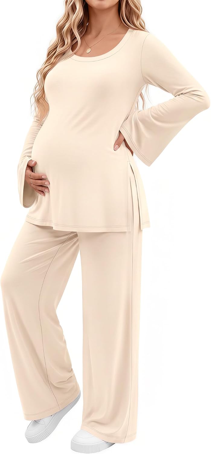 Huukeay Women's Maternity Lounge Sets 2 Piece Outfits