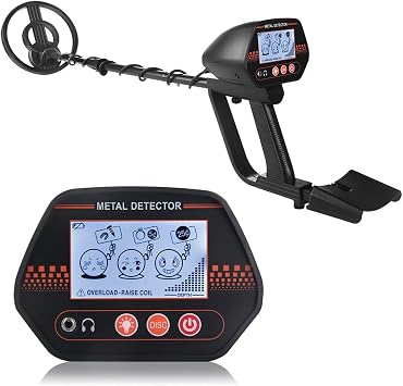 Metal Detector MD-4070 Treasure Hunter Detection Pin Pointer Metal Detector Underground Depth Scanner Search, High Precision Gold Detector, High Sensitivity, Easy Operation, Easy to Carry