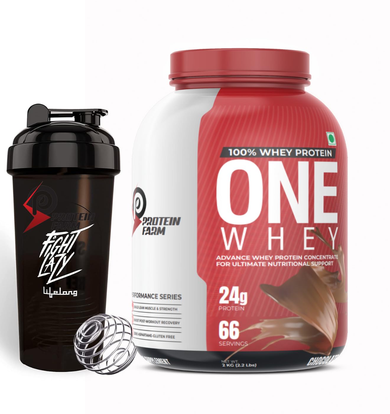 PROTEINFARM ONE WHEY Protein Powder | CHOCOLATE, 2KG | Blend of Whey Concentrate, Whey Isolate) | 24g Pure Protein Per Scoop | BCAA for Quick Muscle Recovery I 66 servings (B0DBJ47N32) Amazon Price History, Amazon Price Tracker