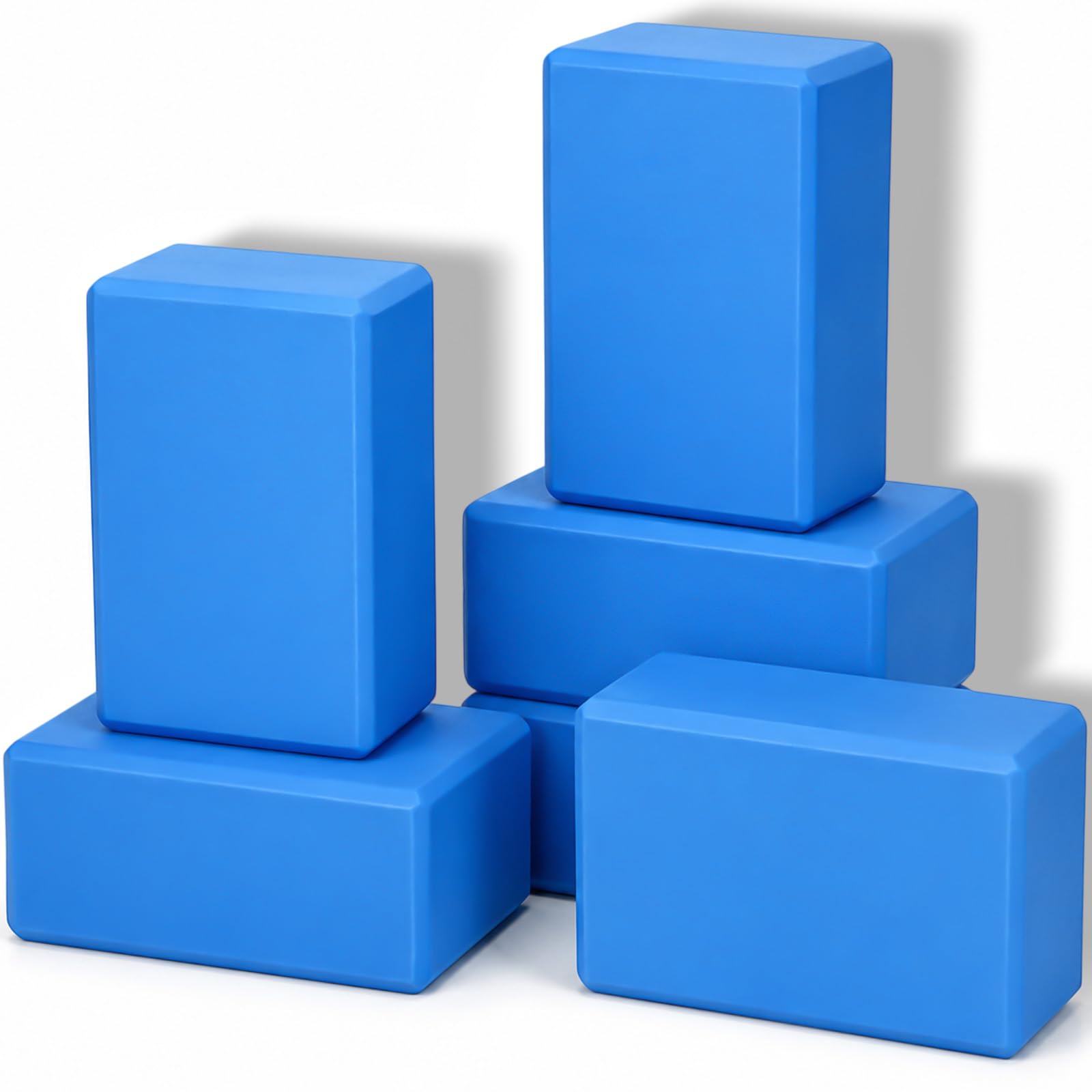 Wettarn 6 Pack Yoga Blocks 9 x 6 x 4 Inch EVA Foam Lightweight Non Slip Yoga Props for Pilates Stretching Meditation ()-image-15