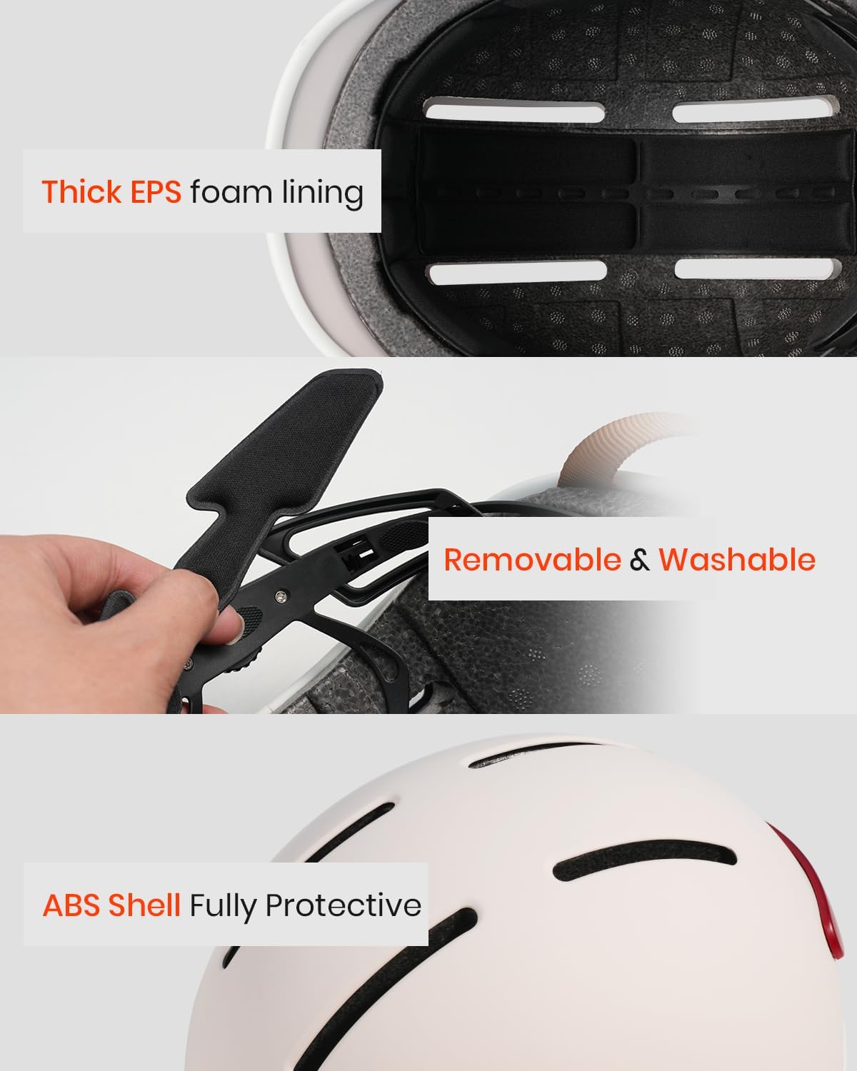 Bike Helmet for Adults with Rechargeable Rear Light, Adjustable Cycling Helmet for Men Women Youth - Safety Certified for Bicycle, Skateboard, Road Bike & Commuting