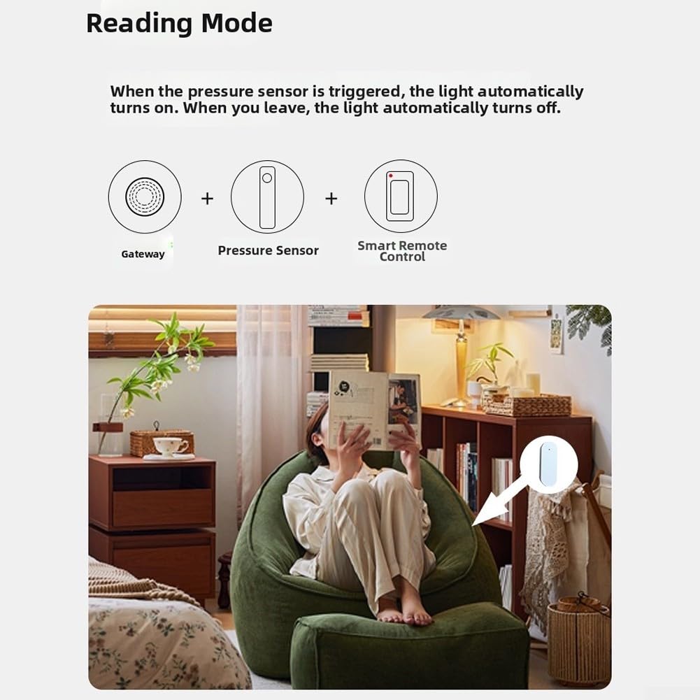 Capteur de pression intelligent Tuya - Détection de présence - Rappel à distance pour Zigbee - Pour domotique intelligente (70 cm)