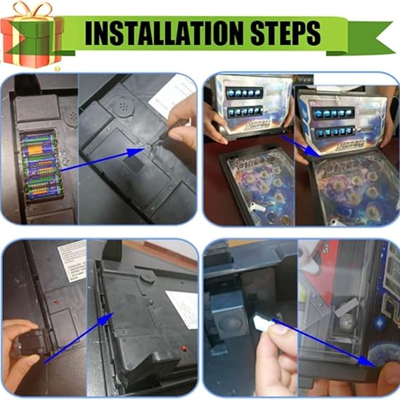 Desk Pinball Game for Adults - Electronic Table Toy with Sound Effects and LED, Perfect for Office and Parties, for Kids and Adults