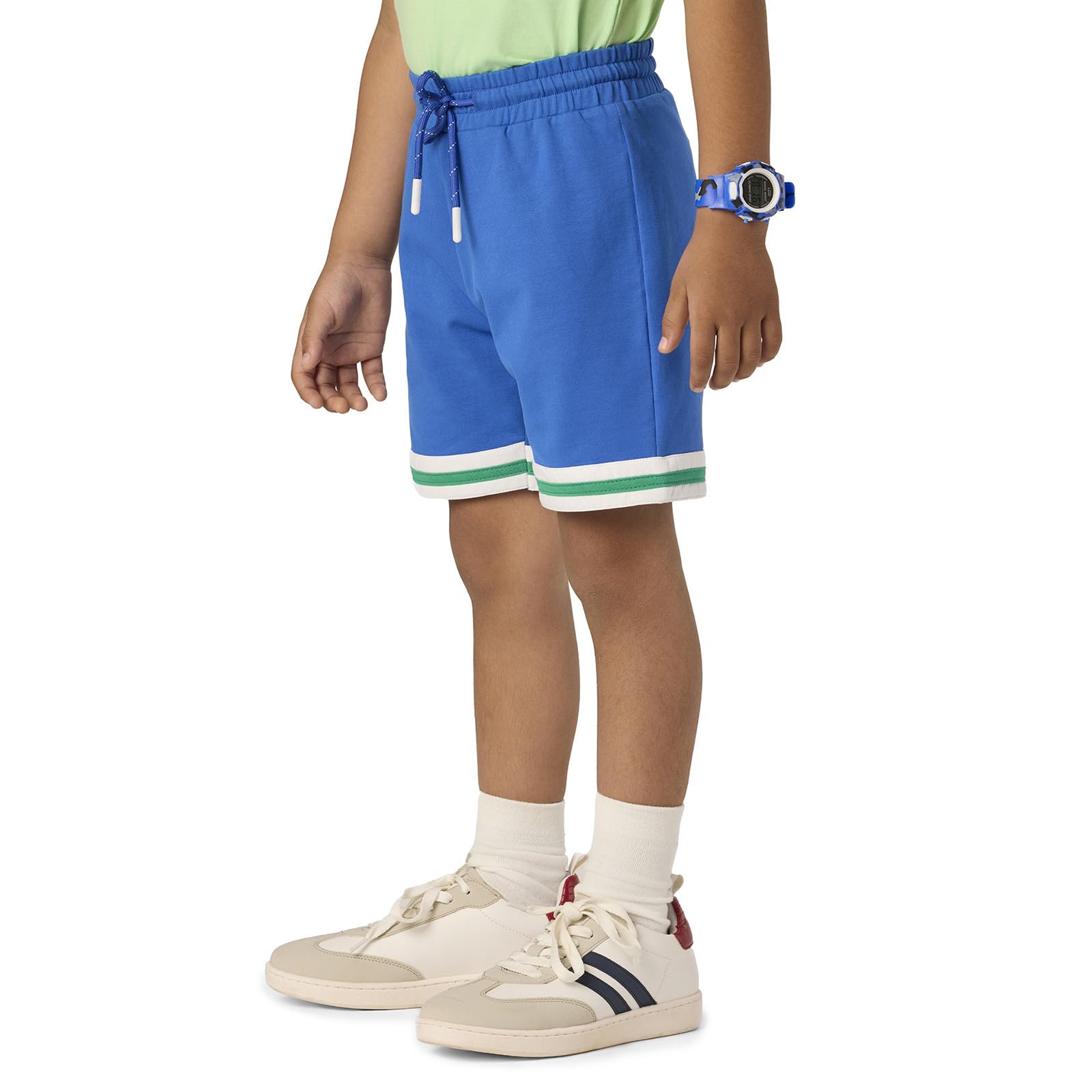 YouGotPlanB Boys' Cotton Shorts | Super Soft & Breathable | Relaxed Fit with Elastic Waist & Drawstrings | Side Pocket for Essentials | Ideal for Playtime, Lounge Blue 2