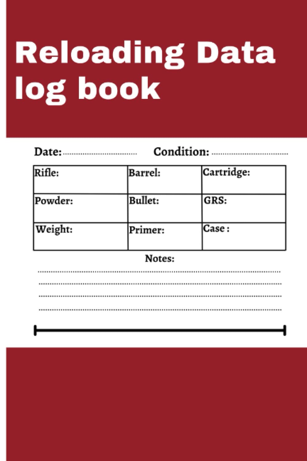 Buy Reloading Data Log Book For Reloaders to Track & Record Reloading