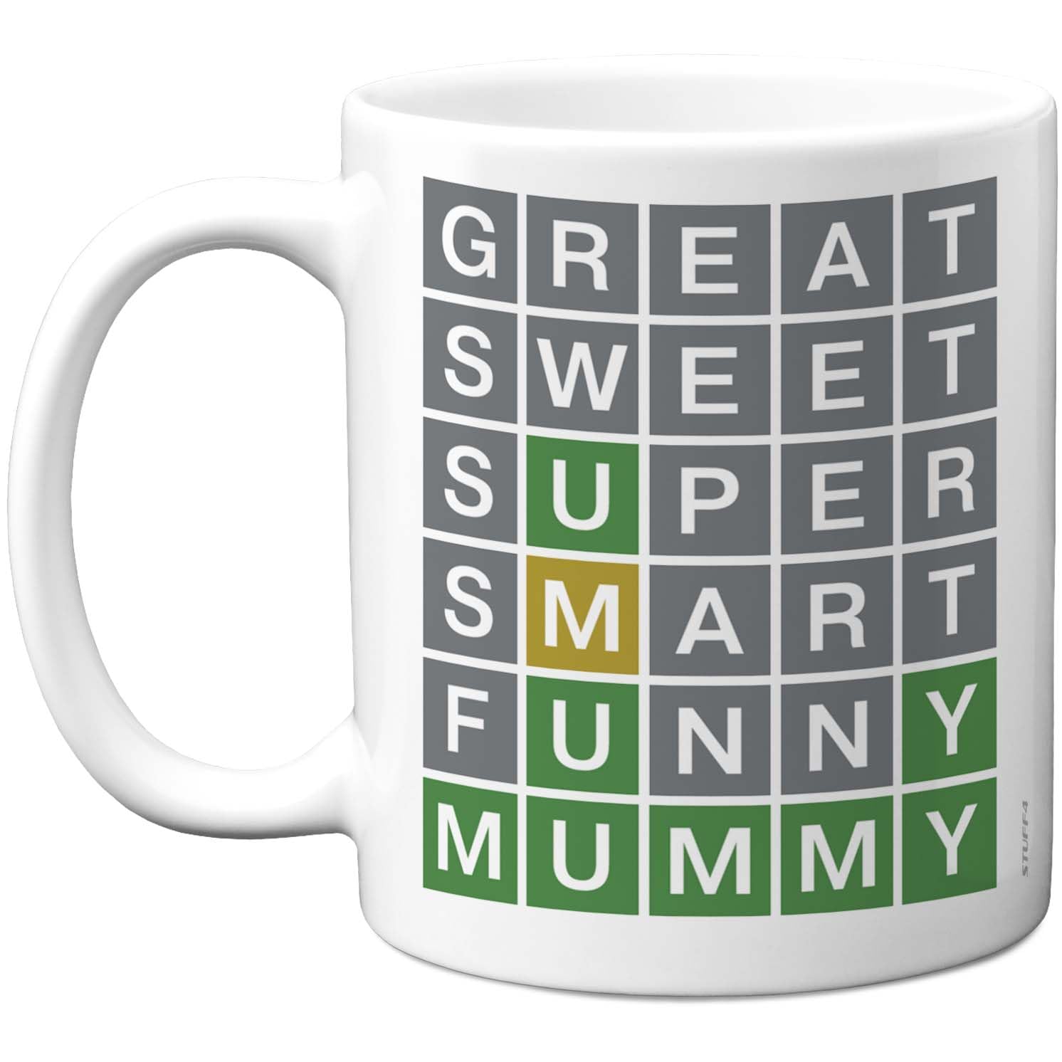 Stuff4 Mothers Day Mug - Bold Words of Appreciation Design - Playful Gift for Mummy - 11oz Ceramic Gloss Mug