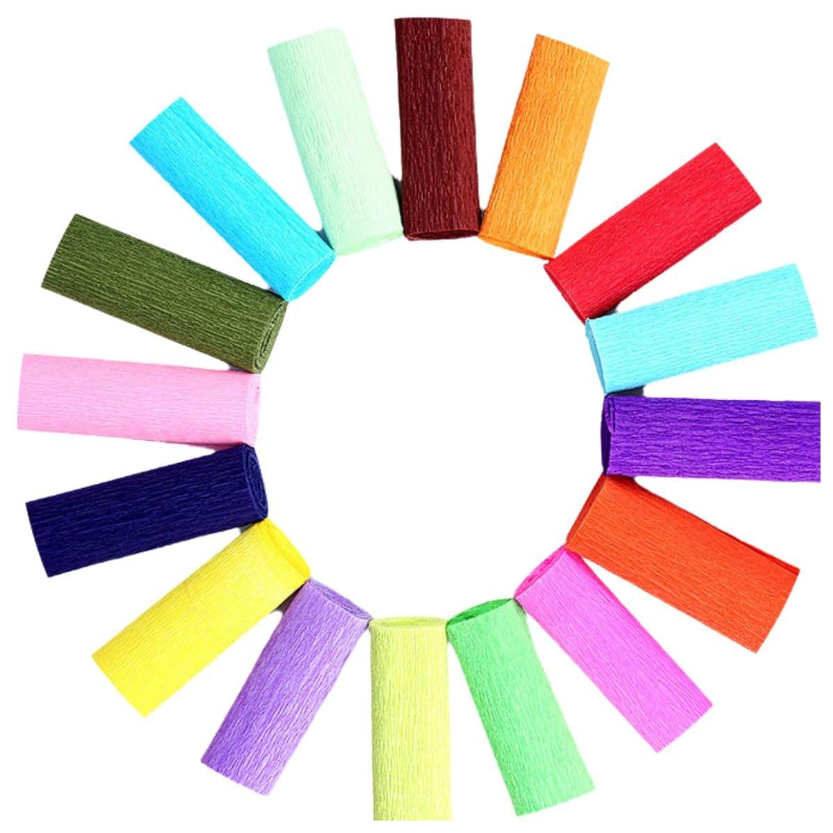 Rouleaux de papier crépon de 70 g – Fournitures d'art et de bricolage pour la fabrication de fleurs, serpentins de fête froissés et projets de décoration (orange rouge)