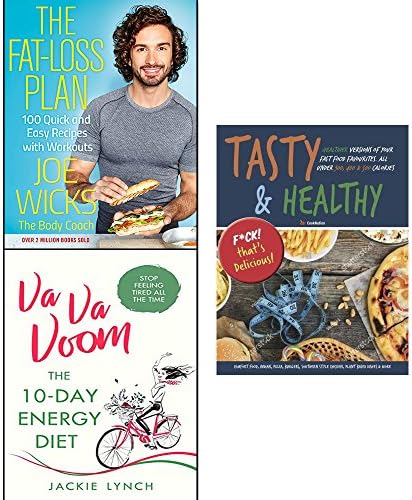 Fat Loss Plan Joe Wicks, Va Va Voom, Tasty & Healthy Fuck That's Delicious 3 Books Collection Set Paperback
