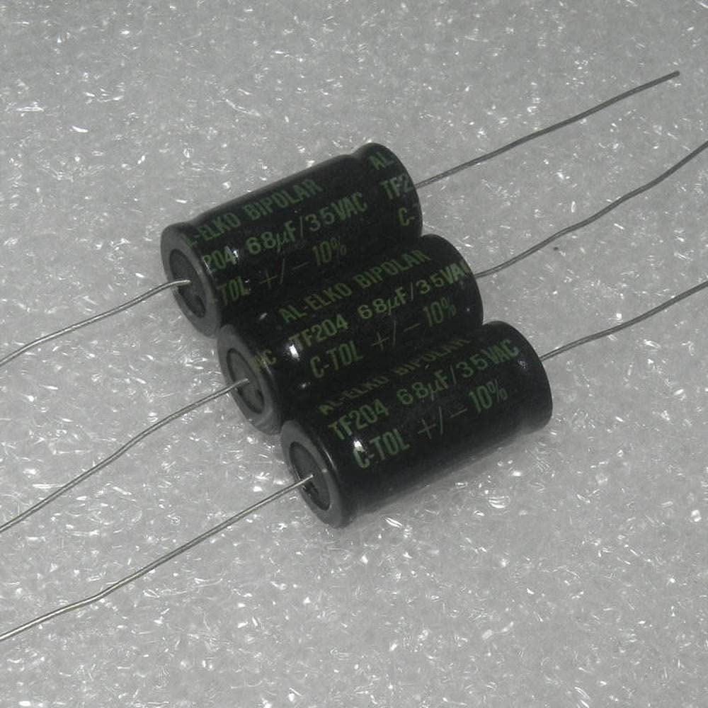 Urządzenia elektroniczne 35vac 68uf osiowy przez rdzeń nieskończony podział częstotliwości aluminiowy kondensator elektrolityczny 1 szt