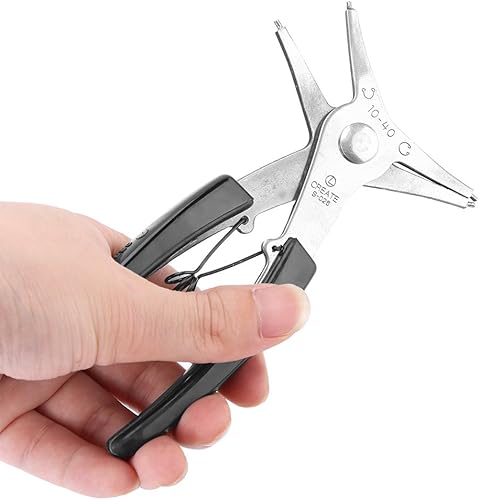 Miniatura 7 de 1 alicates de anillo de presión Propósito Alicates Circlip Herramienta de Reensamblaje para Anillo de Presión Interno y Externo