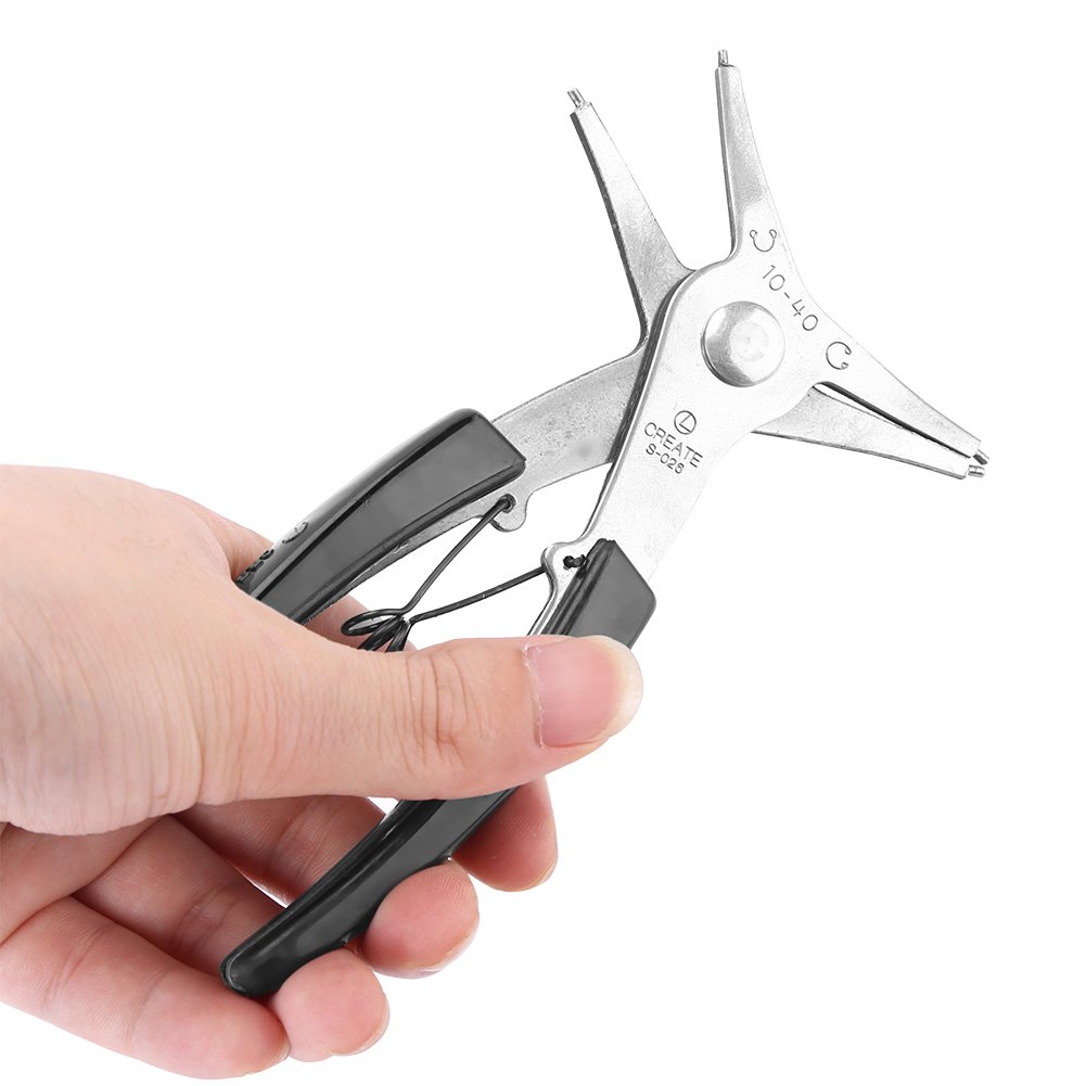 Alicates de clip para quitar anillos de presión internos de motor y extractores mecánicos