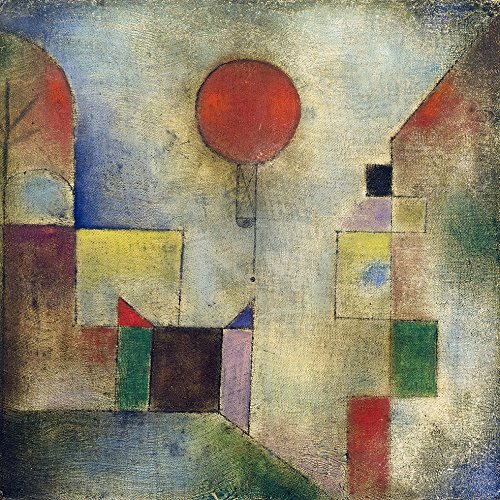 LuxHomeDecor Paul Klee Red Balloon 30x30 cm Quadro...