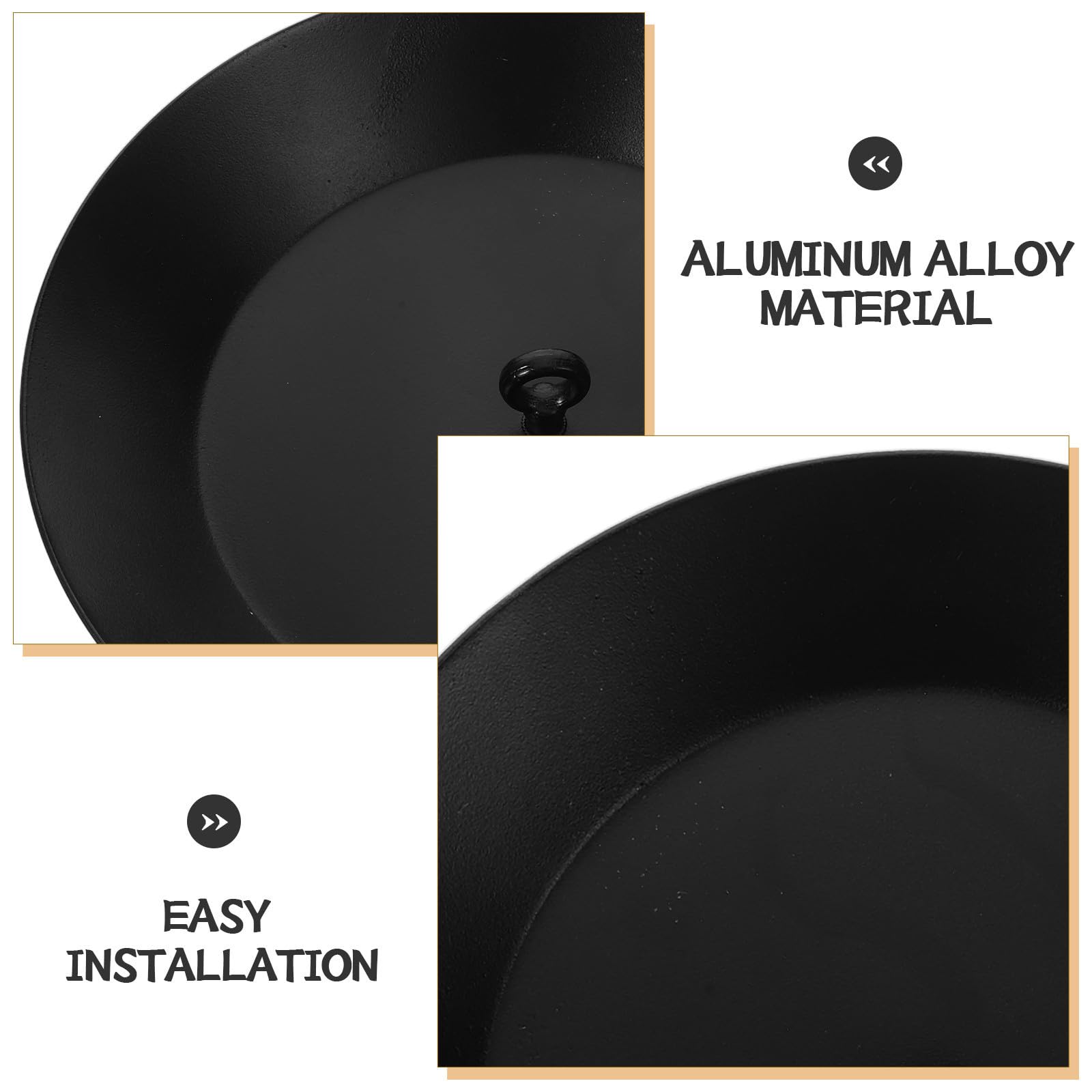 Hemobllo Collecteur d'eau de Pluie en Alliage D'aluminium Noir pour Jardin et Balcon, Bol Décoratif Polyvalent pour Récupération des Eaux Pluviales