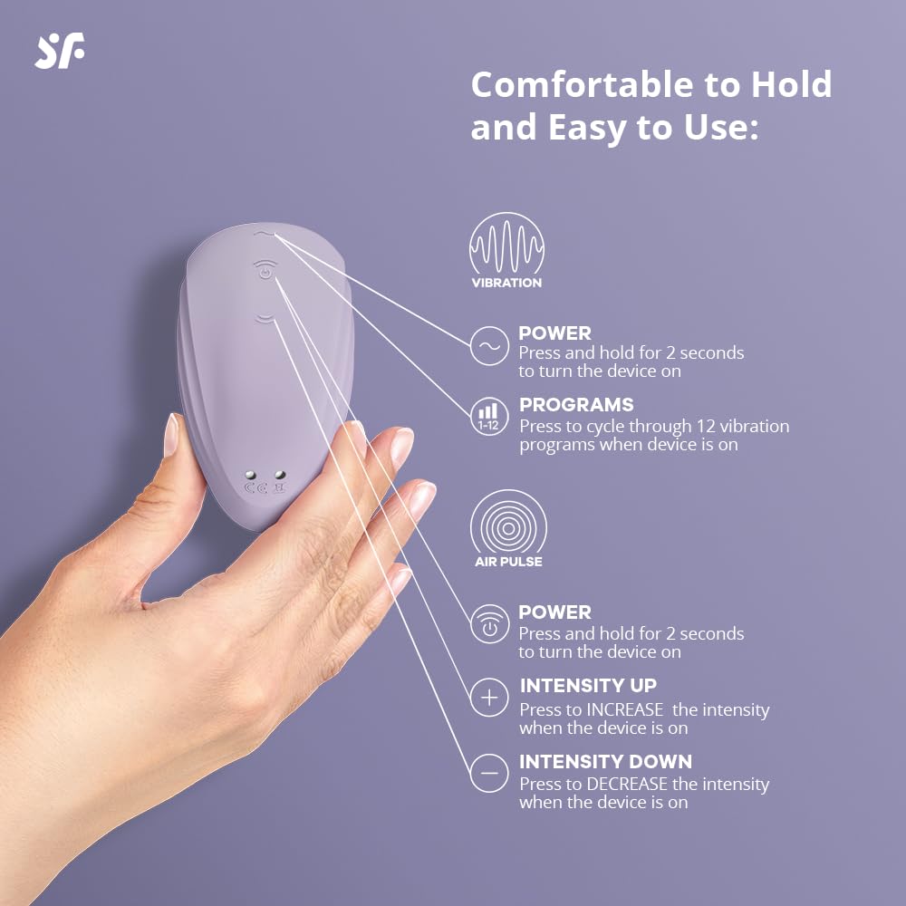 Satisfyer Pearl Diver Pressure Wave Vibratore | 2 in 1 Vibrazioni e impulsi d'Aria | Silicone di alta Qualità | Sex Toys per Donne | Vibratori impermeabile (IPX7) | Sex Toy per Donne