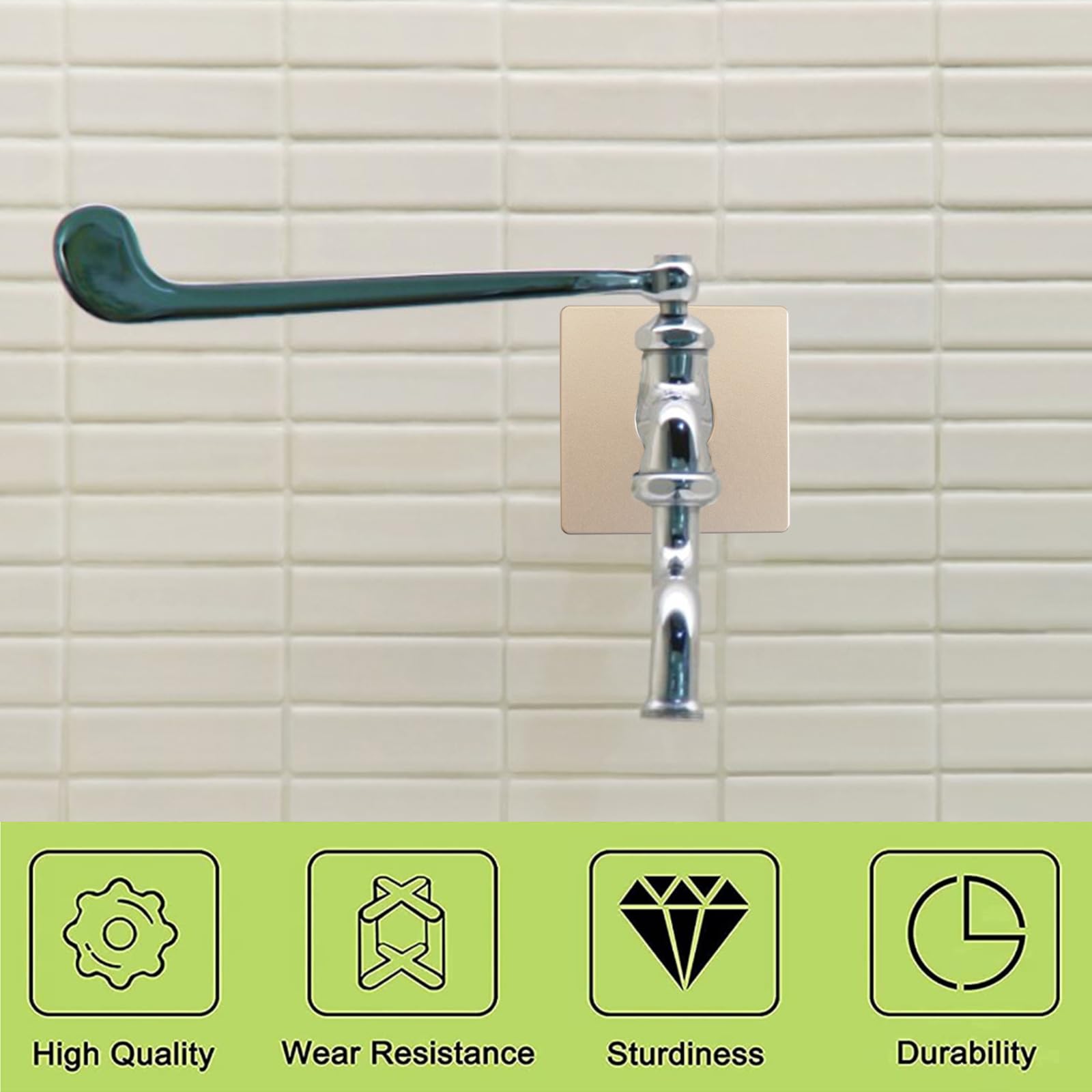 Cubiertas de tubo de pared UFURMATE, 2 piezas de placas de escudo cuadradas de plástico autoadhesivas, cubiertas de tubo de ducha decorativas, diámetro interior 28mm/1.1 pulgadas (dorado)