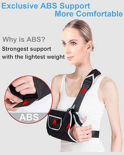 Miniatura 5 de Inmovilizador de hombro para brazo, soporte médico de manguito rotador con bolsillo, honda para lesiones de hombro, lesiones en el brazo, brazo