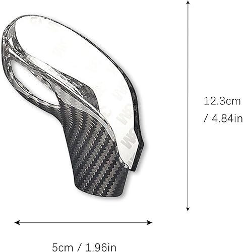 Miniatura 6 de Bilisin Compatible con la perilla de la palanca de cambios trasera del automóvil, de fibra de carbono, decoración de palanca de cambios para