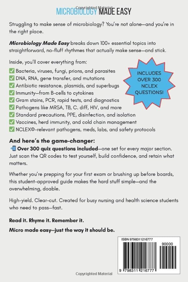 Microbiology Made Easy: A Microbiology Guide for Nursing Students and Healthcare Providers - Quick and Effective Memorization Through Rhyme (Meds Made Easy) - Image 2