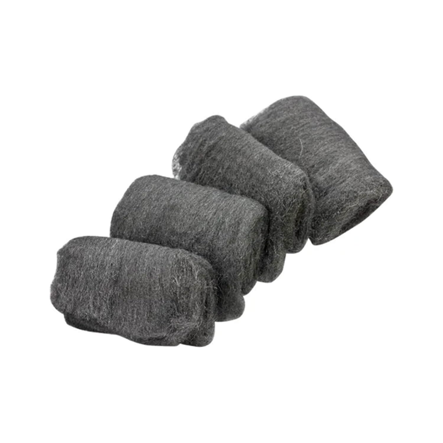 DETAILMAX® Steel Wool Scrubber – Automotive Detailing Grade (Pack of 4) – Polishes Chrome, Exhaust Tips, Wheels & Glass – Extra‑Durable, Ergonomic Cleaning Tool
