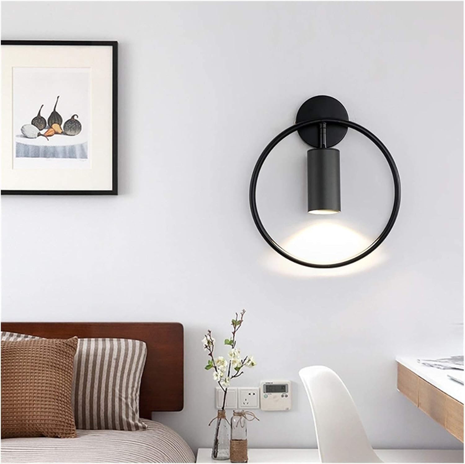 Modern LED Luxury Wall Lamp 5W GU10 AC95-260V Ling Room Bedroom Bedside Wall Fixtures Lighting Indoor (Colour: Bronze Size: Natural Light) (Black and Bronze Natural Light) image 5