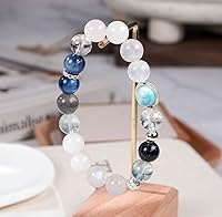 Vista 183 de Precious Gemstone Natural Crystal Healing Bracelet, Rutilated Quartz, Moonstone, Quartz Handmade Original Design Bracelet