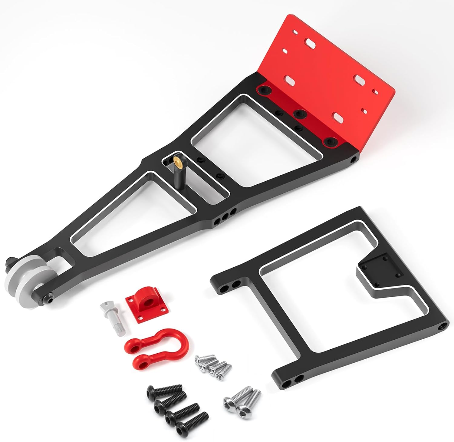 OGRC Alluminum 1/10 RC Truck and Tow Build Kit RC Winch Double Stent Rescue Set Truck Tow Crane for SCX10 TRX4 Capra LCG Chassis DIY Accessories