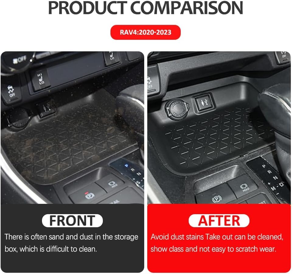 for 2023 RAV4 Center Console Organizer Insert Tray Compatible with Toyota RAV4 2023 2022 2021 2020 2019 Interior Accessories, Gear Shift Tray Organizer (Center Console Tray)