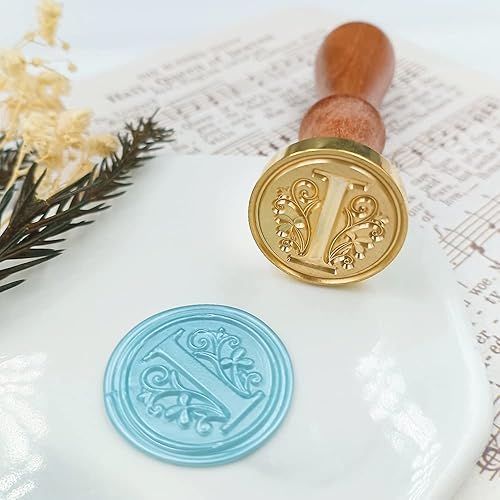 Miniatura 76 de Sello medieval tradicional de cera del alfabeto, con cabeza de latón, con mango de madera, para tarjeta/sobre, regalo (letra Z)