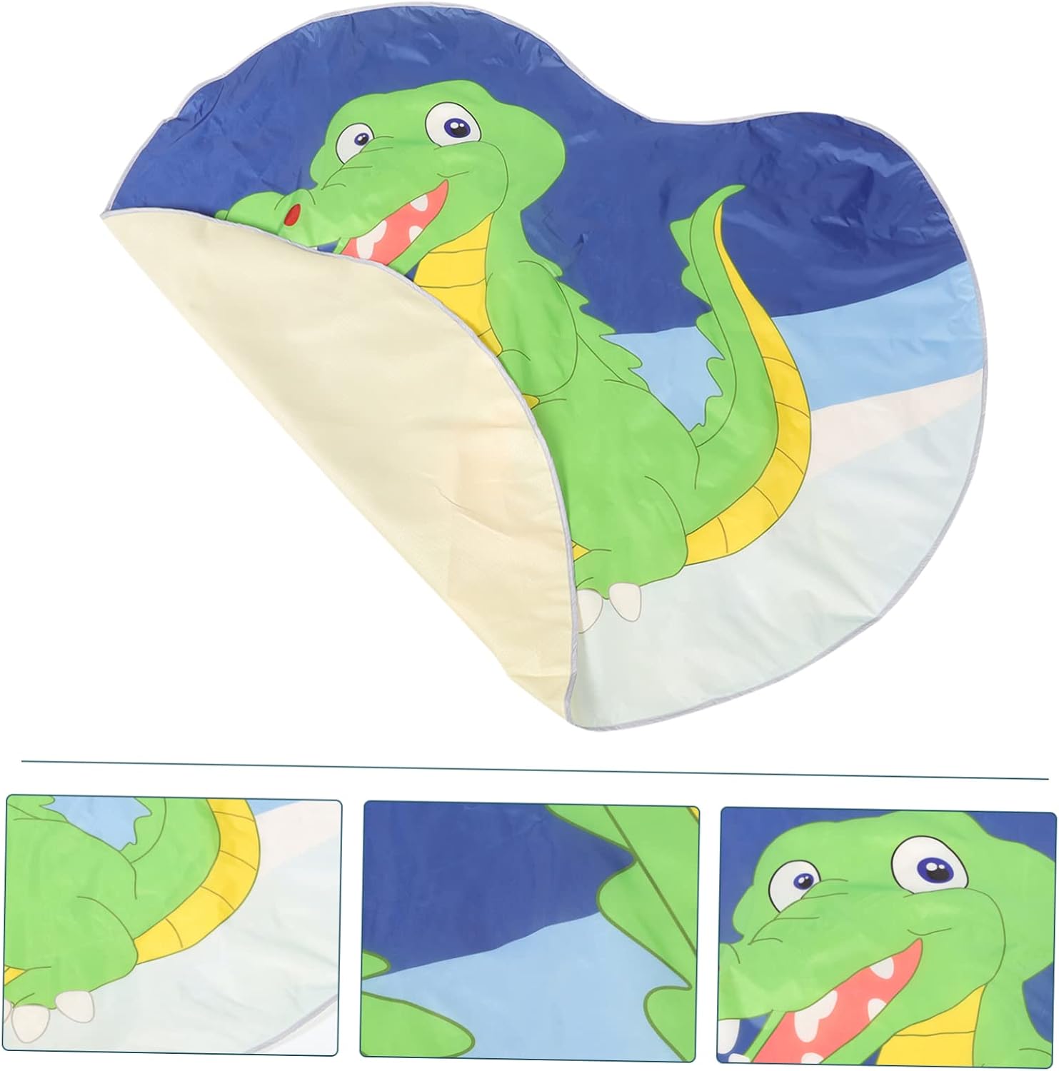 Hemobllo Non-Slip Cartoon Play Mat for Kids Waterproof High Chair Mat 1.5 x 1.5m Floor Protector for Toddler for Playroom Nursery and Picnic