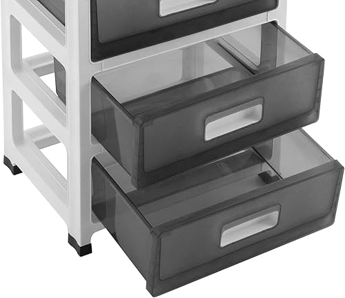 Miniatura 3 de Gdrasuya10 Contenedor de almacenamiento de 6 niveles con 6 cajones, organizador de gabinete de almacenamiento de plástico para oficina en casa con