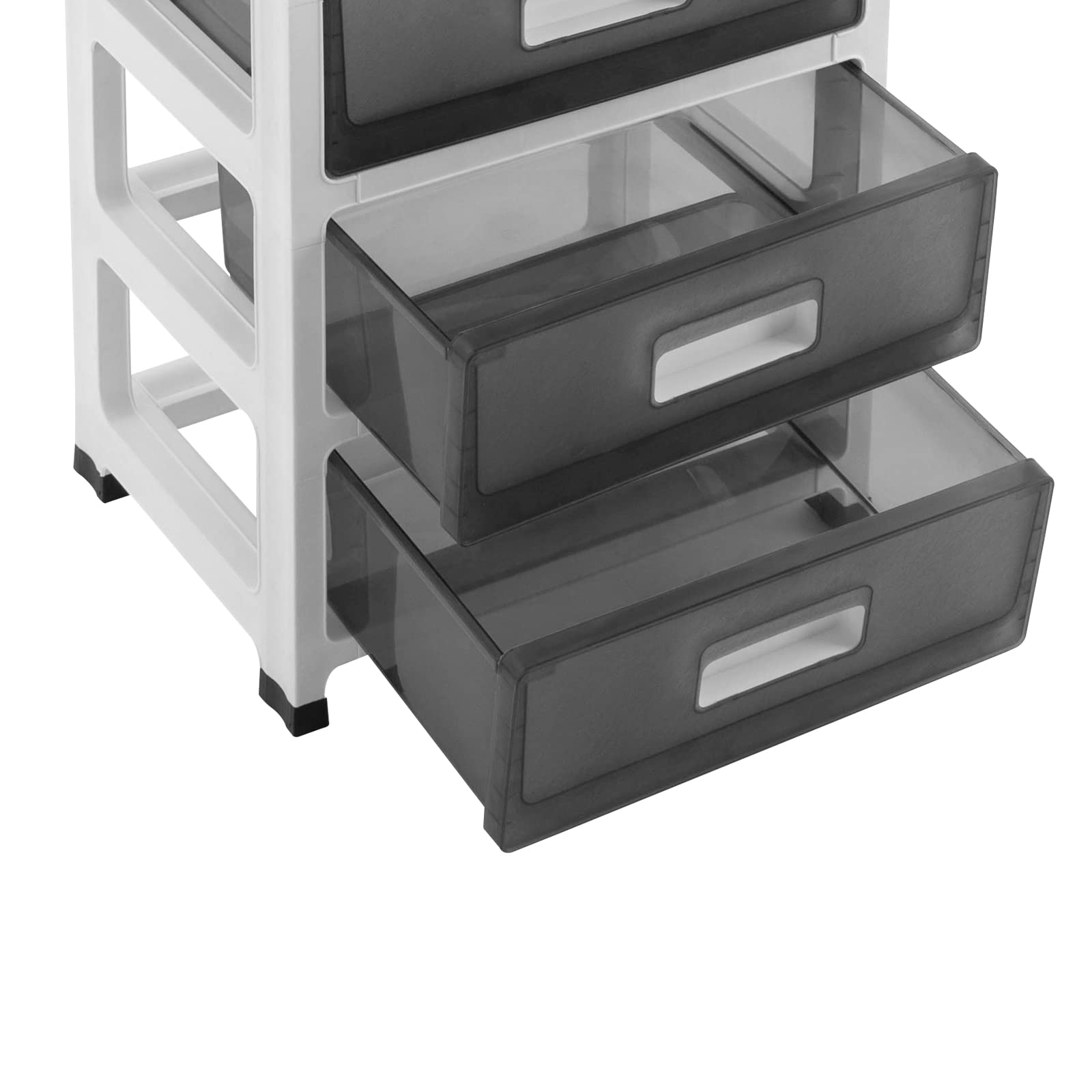 6 Ebenen Transparenter Schubladenbox aus PP,35x26x83.5cm Rollcontainer Schubladenschrank mit oberer Ablagefläche herausnehmbaren Schubladen,Schreibtisch Organizer für A4‑Ordner Make‑up Büromaterial