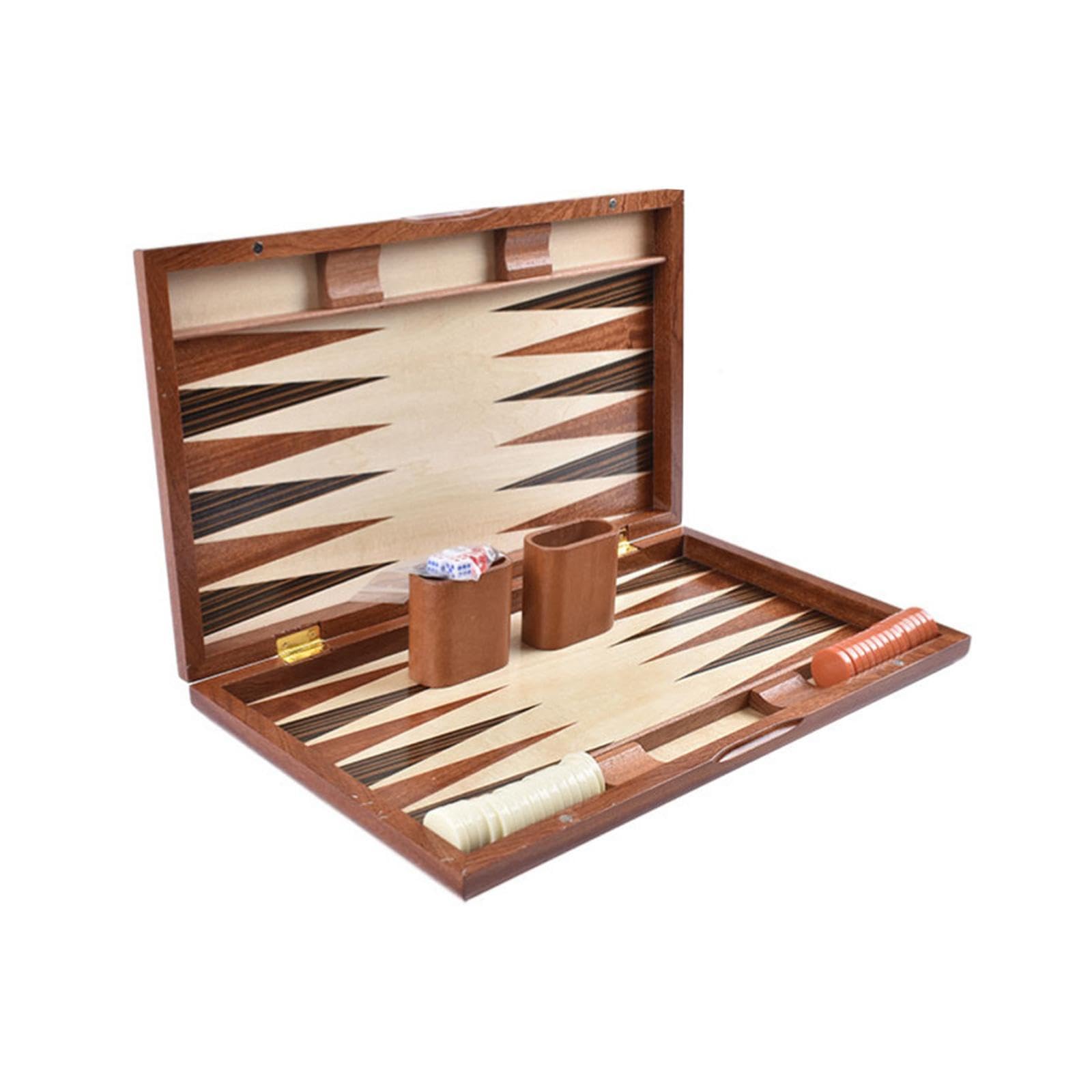 Backgammon Juego Tablero de Madera Portátil Plegable Educativo Decorativo Y para Adultos Y Niños Adecuado para Reuniones Familiares Regalo, Style a