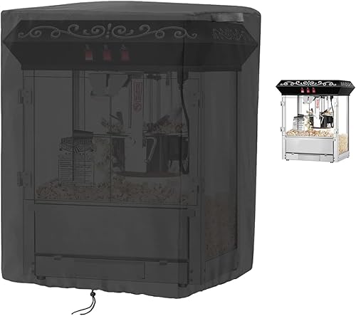 Cubierta para máquina de palomitas de maíz, impermeable, 420D, cubierta para carrito de palomitas de maíz, a prueba de polvo, con cordón ajustable,