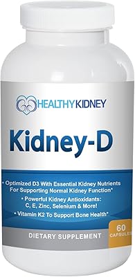 Kidney-D Kidney Supplement. Vitamin D Optimized for Kidney Support. Vitamin D3 and 7 Kidney Vitamins and Nutrients Designed for Kidney Health and More