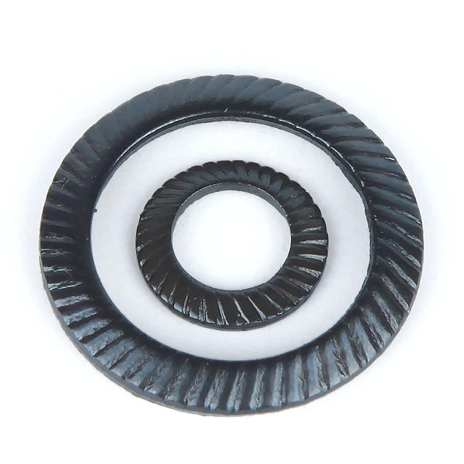 Double Ridges Teeth Safety Locking Washers M3-M42 Black Carbon Steel Spacer Anti Skid Gasket, Good wear Resistance(M18(10pcs))