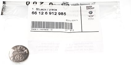 Batteria Originale BMW CR2032 3V Per Telecomando E Chiave Intelligente, Numero 66126912985, Durata Fino A 10 Anni - 2