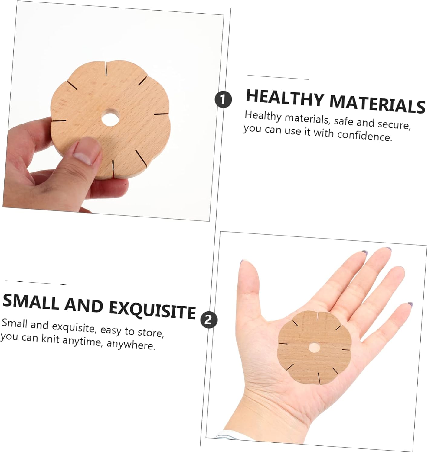 TEHAUX 1pc Wooden Bracelet Knitter Portable Craft Tool for DIY Knitting Design Rounded Corners for Jewelry Making and Cord Bracelet Creation image 2