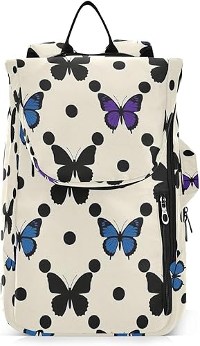 Sporting Goods Tennis Bag Waterproof Polka Dot Animal Blue Butterfly Tennis Racket Cover Holds 2 Rackets for Tennis, Badminton, Racketball raquetas