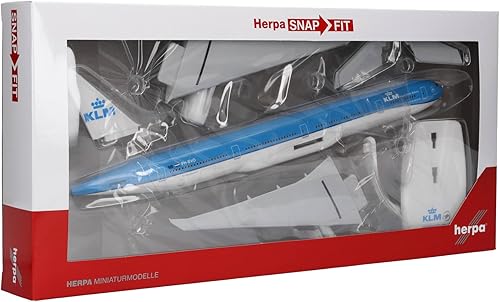 Miniatura 5 de Herpa KLM Boeing 777 300 Automobiles 610872 - Azul  Blanco