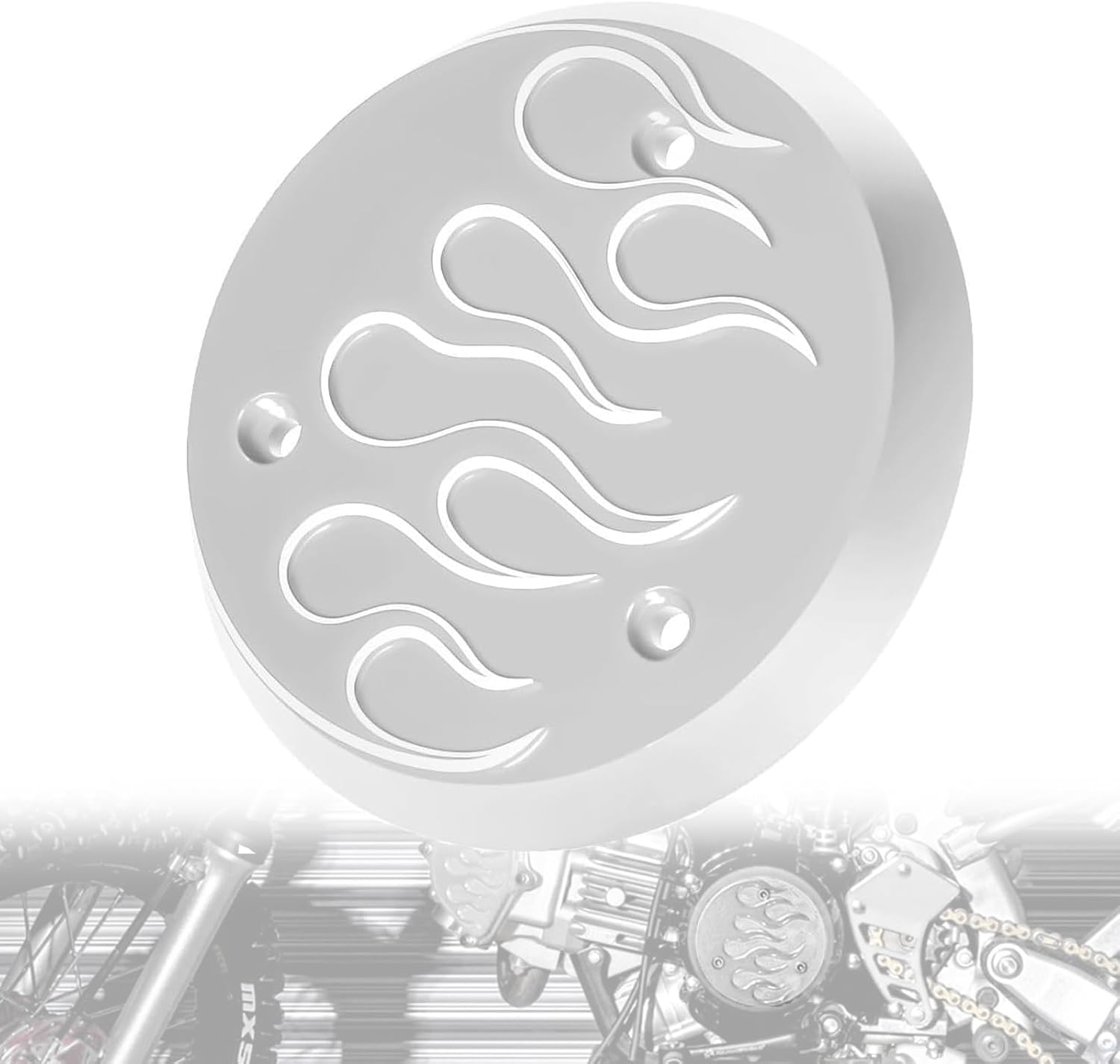 3D CNC KLX110 Engine Ignition Cover Compatible with KLX 110 KLX110L KLX110R 2010-2025 Case Guard Motorcycle Accessories (Silver)