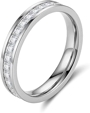 Minimalist & Romantic Single-Row Diamond Ring for Daily, Date & Wedding