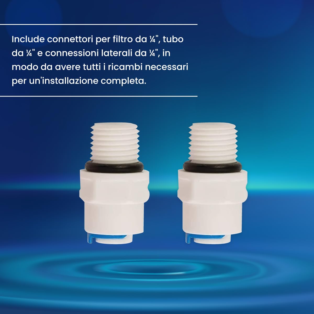 NATURE WATER PROFESSIONALS Filtro rimineralizzante - Ideale come sostituto dell'osmosi inversa - Fornisce ioni di calcio, magnesio, sodio e potassio all'acqua - Professionisti dell'acqua naturale